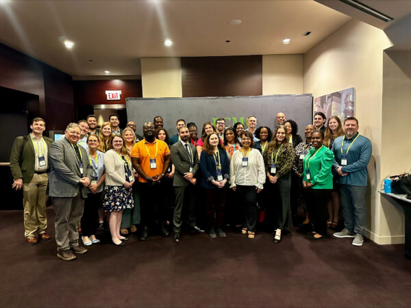 The ECMC Research Fellows in the CTE Research Program at Old Dominion University pose together for a group photo at the CTE LC in September 2024.